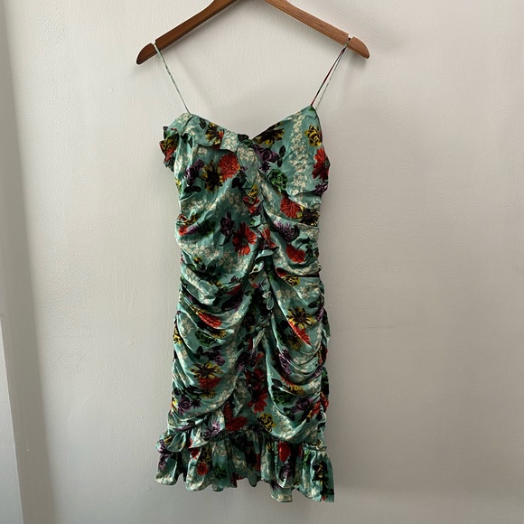 Betsey Johnson Dresses & Skirts - Vintage Betsey Johnson Ruffled Floral Silk Dress, Size 8